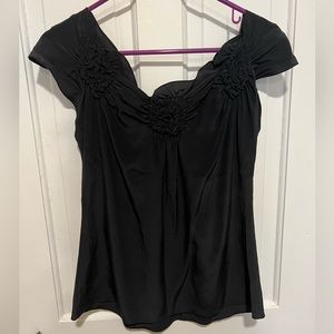 Black silk blouse